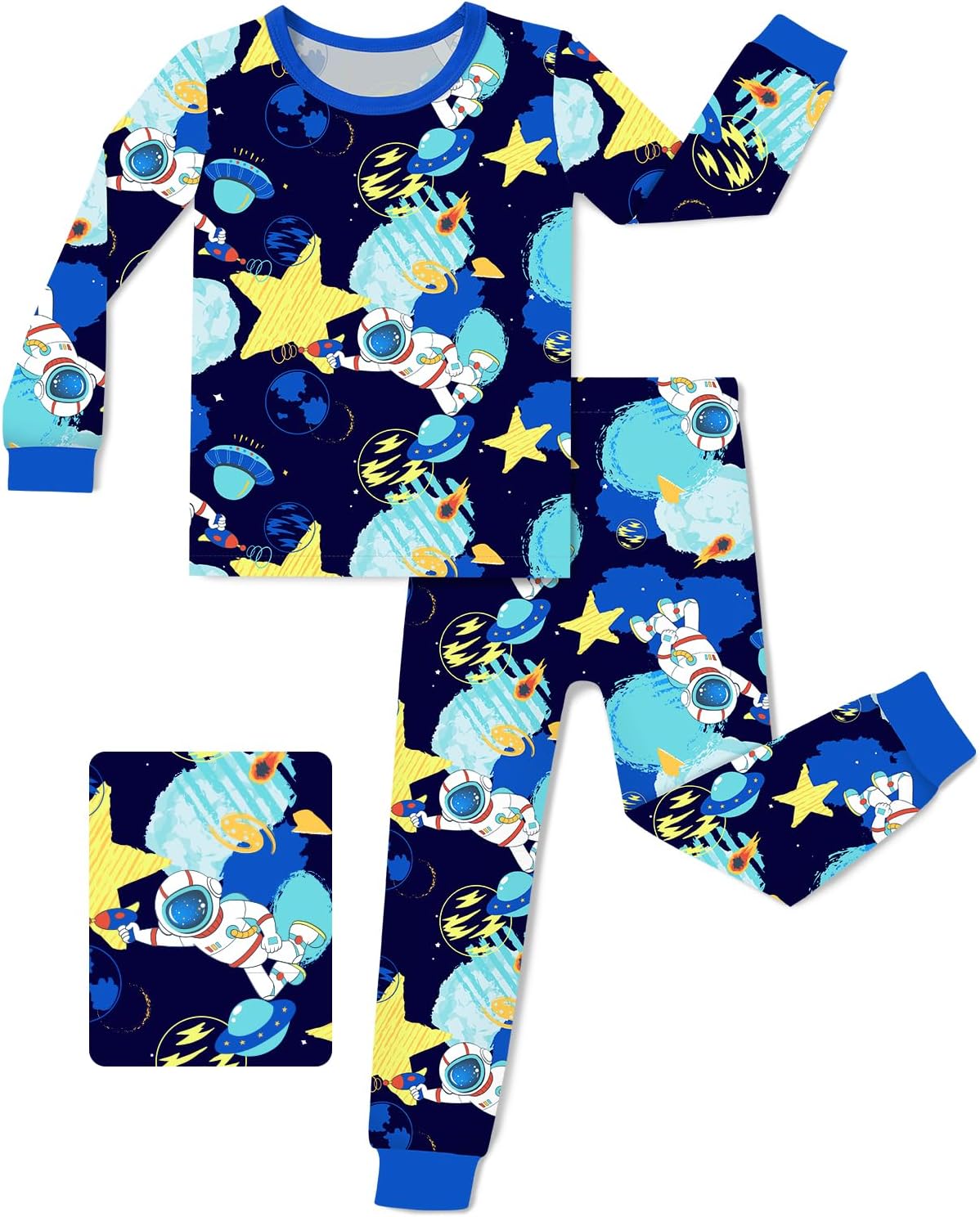 Bamboo Viscose Toddler Pajamas Boys Girls Baby 12M-8Y Pjs Sets Kids 2pcs Snug fit Long-Sleeve