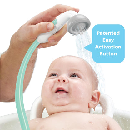 Yookidoo Baby Bath Shower Head - Elephant Water Pump and Trunk Spout Sprayer - One Handed Flow