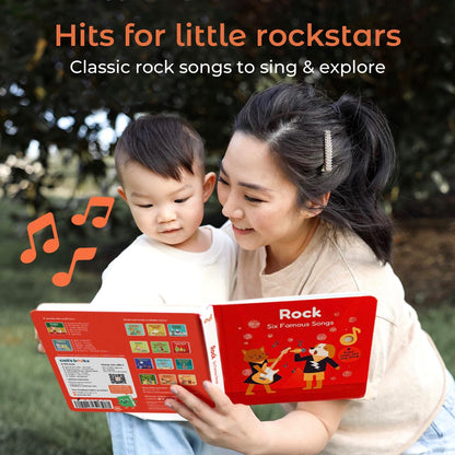 Cali's Books Rock Music Books for Toddlers 1-3 - Singing Button Sound Board Book for 2 Year Old