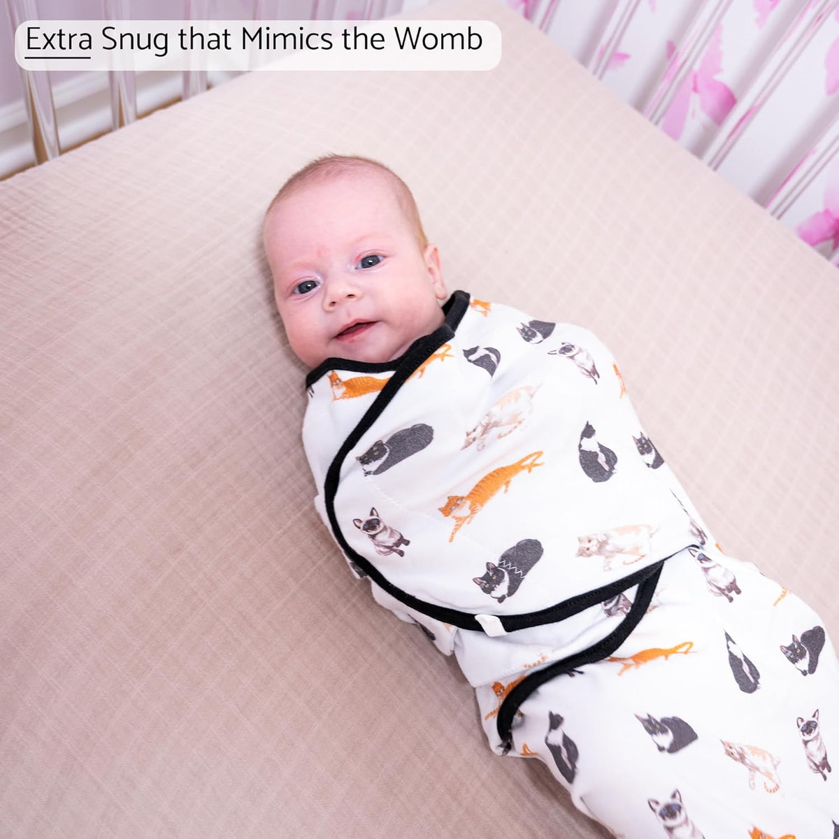LollyBanks Baby Swaddles, 100% Organic Cotton Swaddle for Newborns Boys and Girls, 3-6 Months