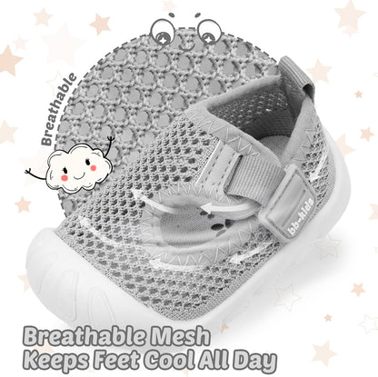 Baby Walking Shoes Toddler Girl Boy Soft Sole Breathable Mesh Slip on Summer Wide Shoes Infant