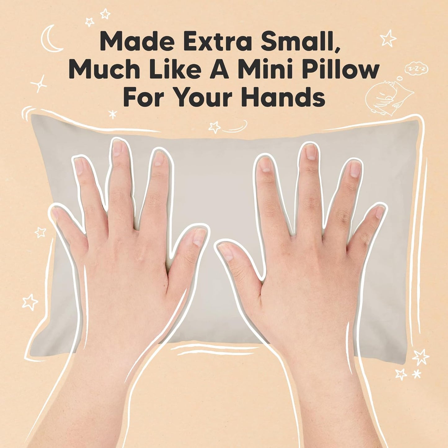Mini Toddler Pillow with Pillowcase - 9x13 My Little Dreamy Travel Kids Pillow for Sleeping