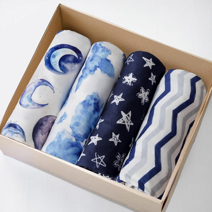 4 Pack Breathable Bassinet Sheets for Baby Boys Neutral Unisex Soft Bassinet Fitted Sheets for