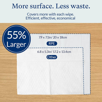 Flushable Wet Wipes - 6 Large Packs (360 Ct) - Unscented Extra-Large Body & Hand Tissue with