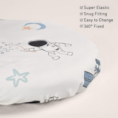 Gllquen Baby Bassinet Sheets 4 Pack, Breathable Cozy Fitted Mattress Sheet, Elastic Travel Crib