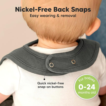 KeaBabies 8-Pack Organic Baby Bibs for Boys, Girls - Super Absorbent Cotton Drool Bibs for Baby
