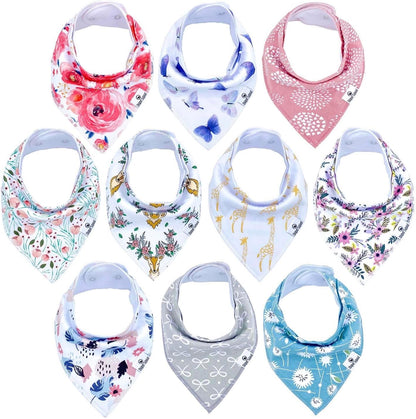 DiaperSquad's Baby Bibs for Drooling and Teething, Bibs for Boys, Baby Girl - Solid Cotton Baby