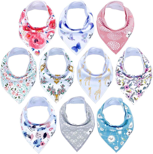 DiaperSquad's Baby Bibs for Drooling and Teething, Bibs for Boys, Baby Girl - Solid Cotton Baby