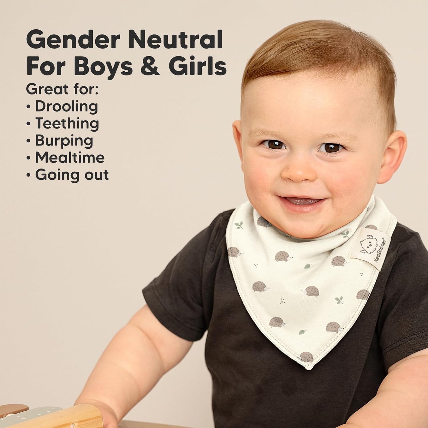 8-Pack Organic Baby Bandana Bibs for Girls - Super Absorbent Triangle Baby Bibs for Drooling and