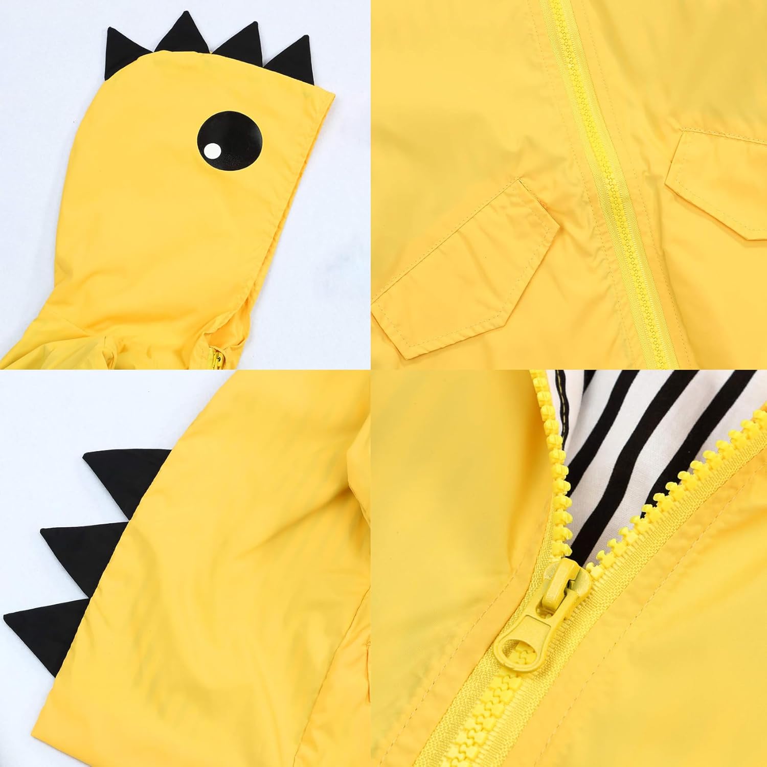 Toddler Baby Boy Girl Duck Rain Jacket Cute Cartoon Yellow Raincoat Hoodie Kids Coat Fall Winter