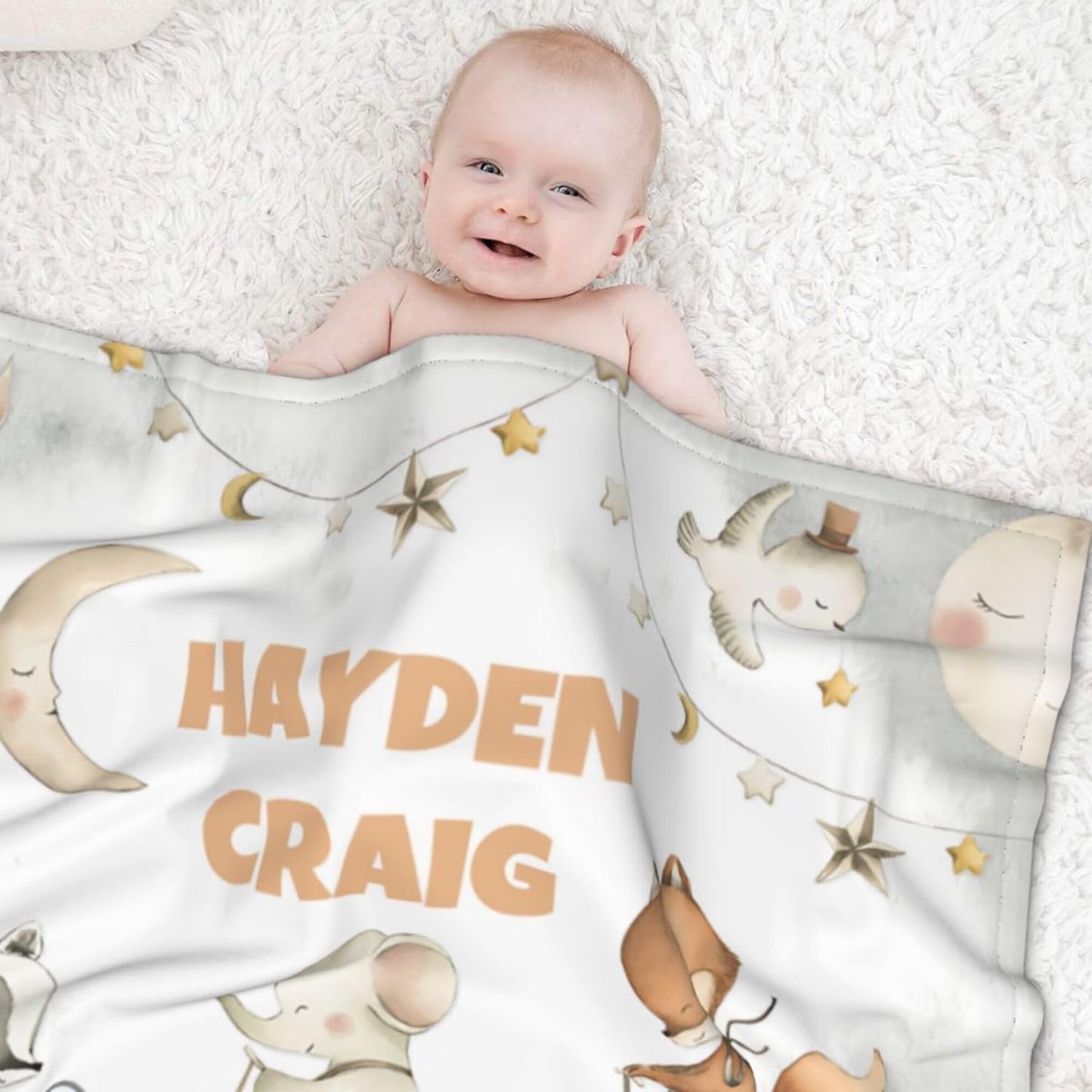 Personalized Baby Blanket, Custom Baby Blanket with Name, Customize Baby Blanket for Baby Girl or
