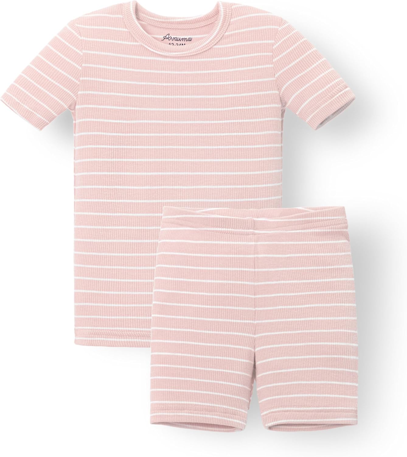 AVAUMA Stripe Pattern Baby Boys Girls Pajama Set Kids Toddler Snug fit Ribbed Sleepwear pjs for