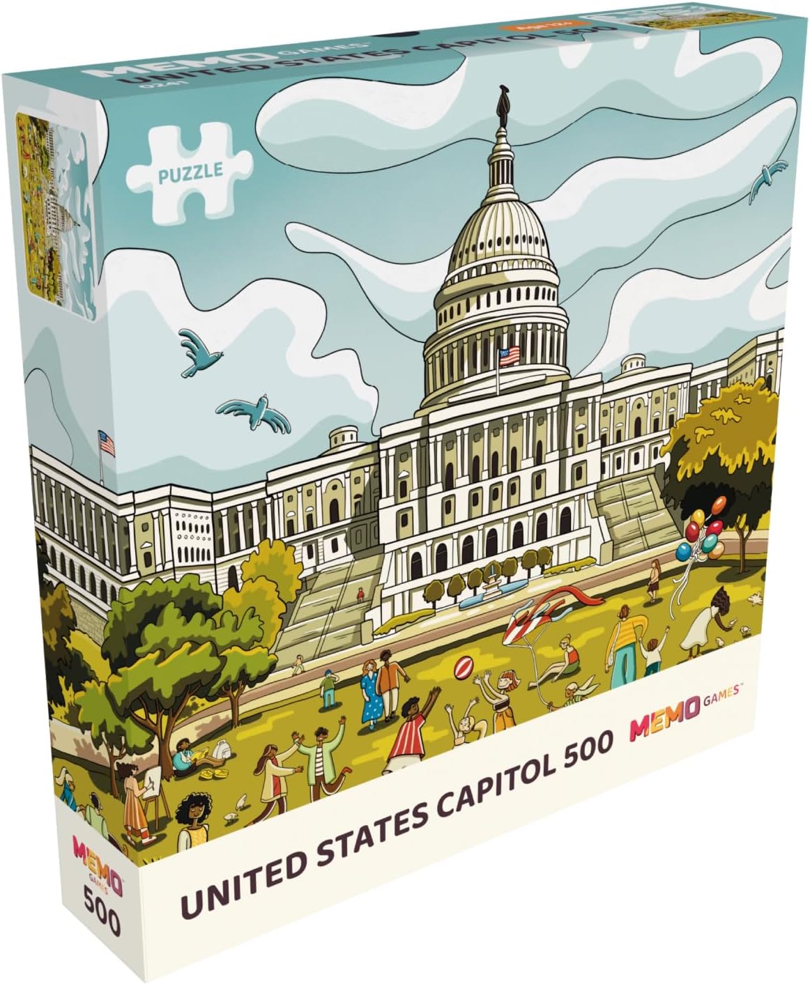 500 Piece Jigsaw Puzzle - United States Capitol - Washington, D.C. – 15.8 x 19.7 inches – Premium