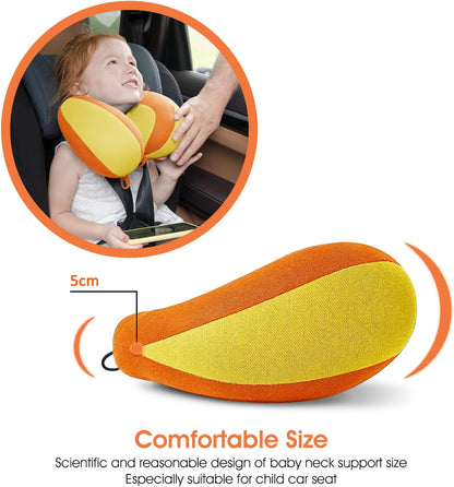 INFANZIA Kids Chin Supporting Travel Neck Pillow, Helps Support Head and Neck, Comfortably Designed