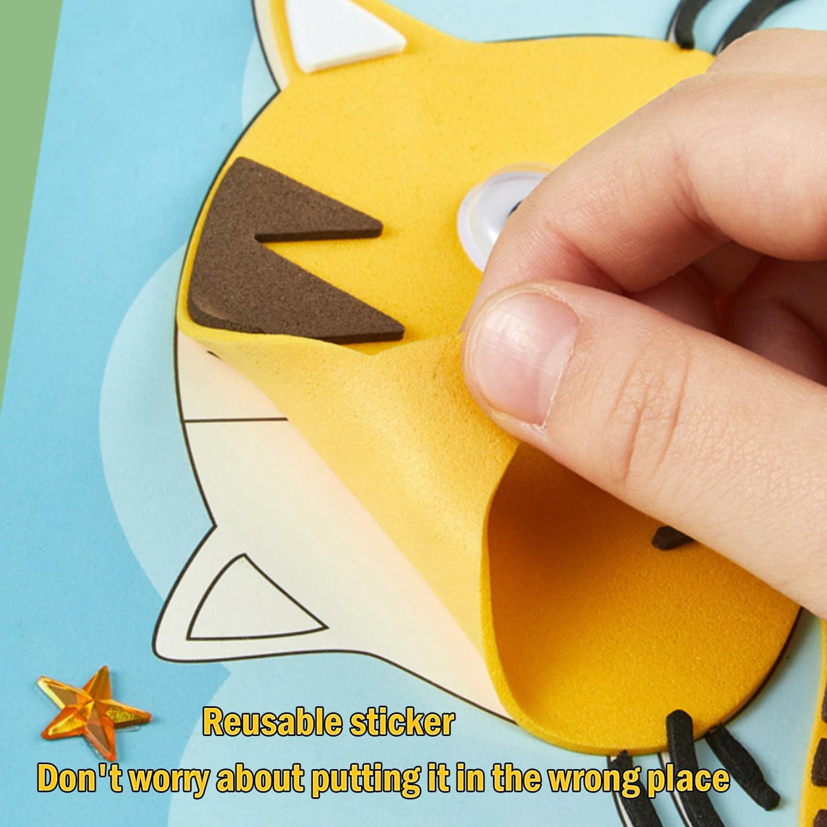 Lovyan 3D EVA Foam Stickers for Toddlers 12PCS Sticky Foam DIY Craft Preschool Art Class Drawing