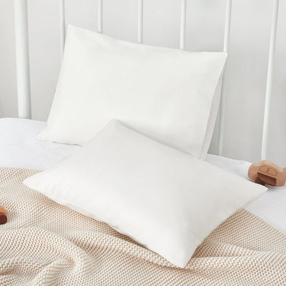 TILLYOU Toddler Pillowcase 2 Pack with Envelope Closure,13" x 18" Silky Soft Microfiber Travel Kids