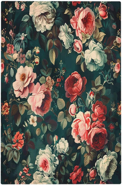 Light Switch Cover Plate Baroque Vintage Peony Flower Floral 1 Gang No Device Blank Electrical Wall