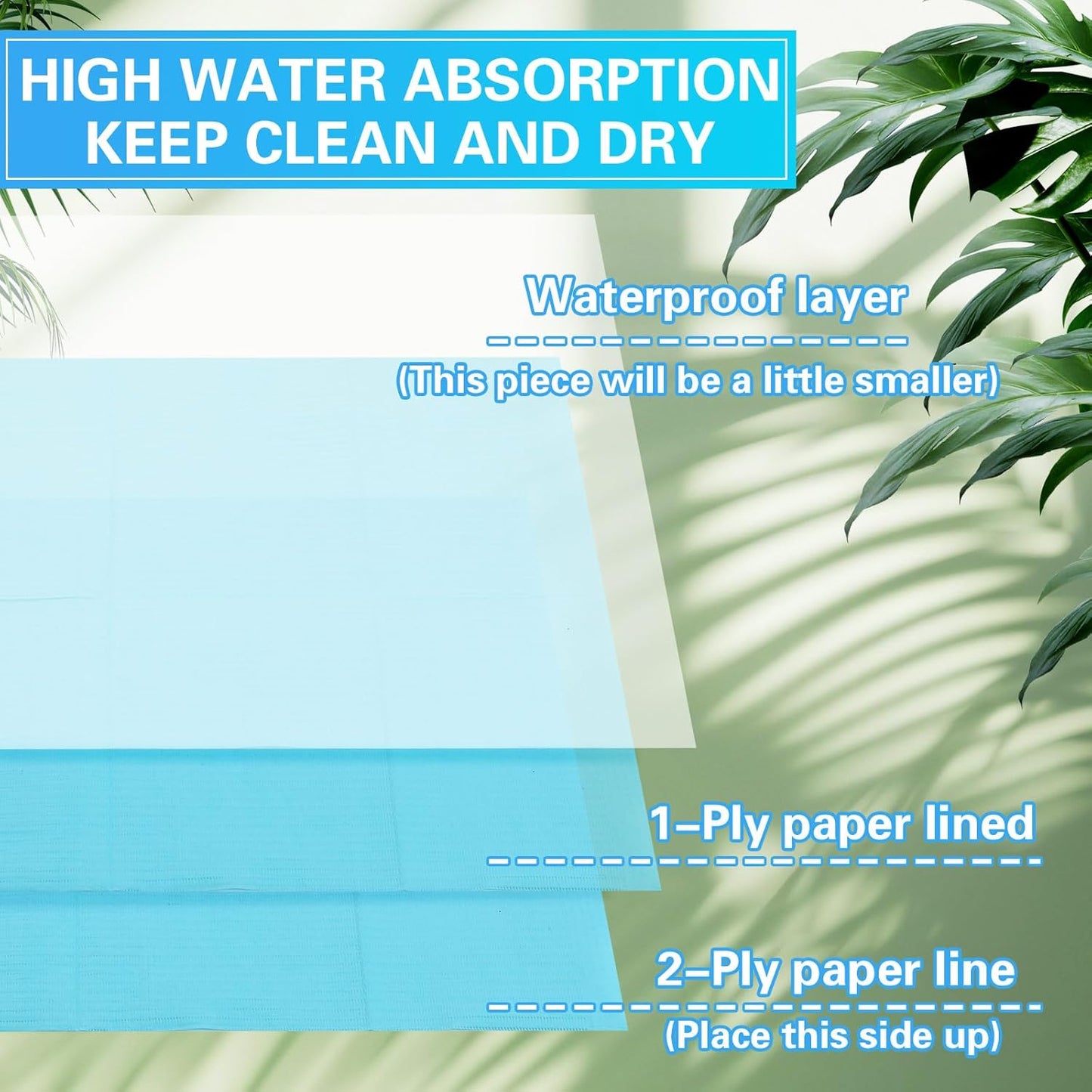 100pcs Disposable Changing Liner 2-ply Baby Changing Station Pad Disposable Changing Pads Diaper