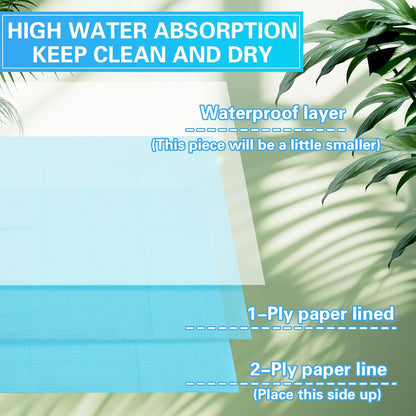 100pcs Disposable Changing Liner 2-ply Baby Changing Station Pad Disposable Changing Pads Diaper