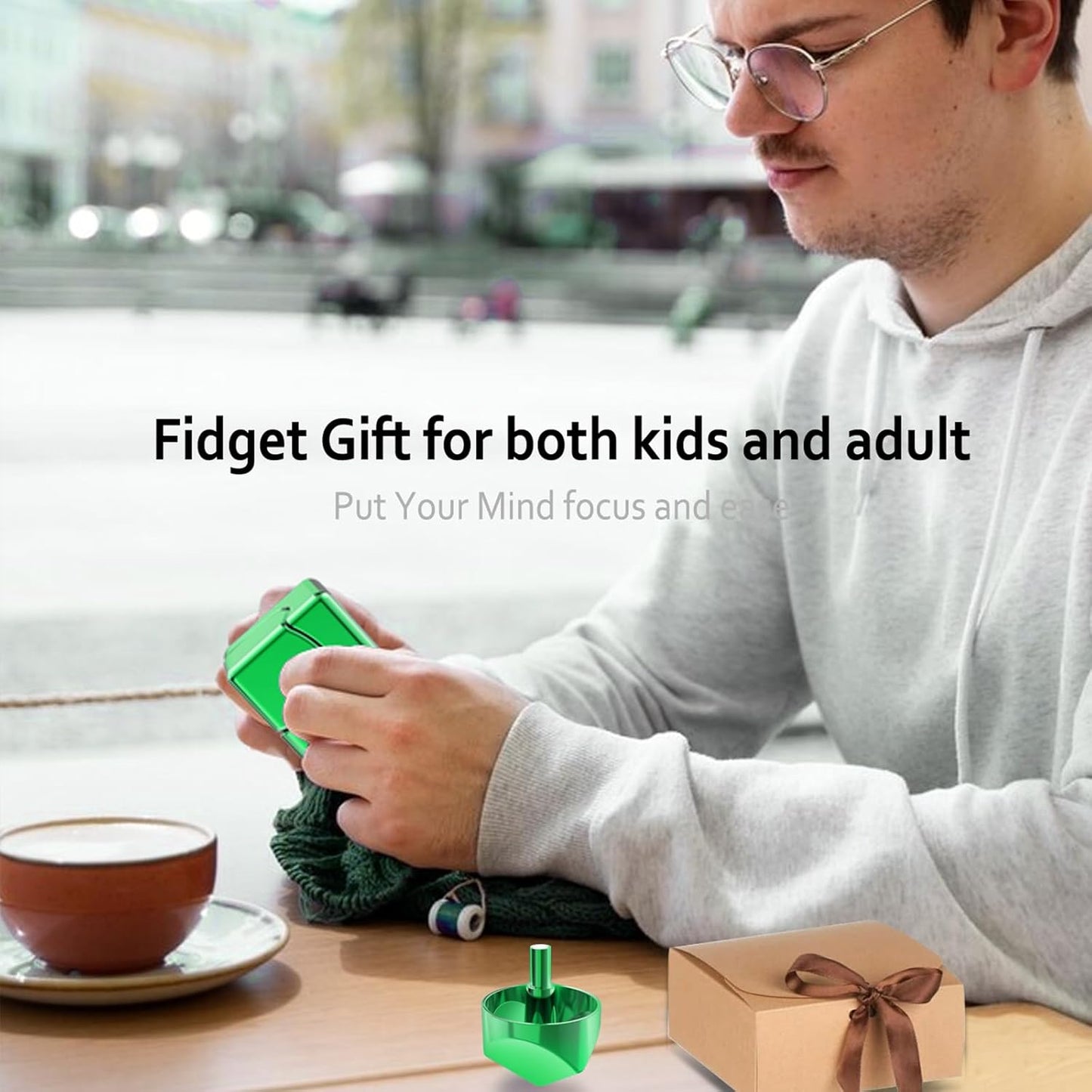 Infinity Gear Fidget Spinner for Kid Adult, Transformable Spinning Top Metallic Fidget Toys for