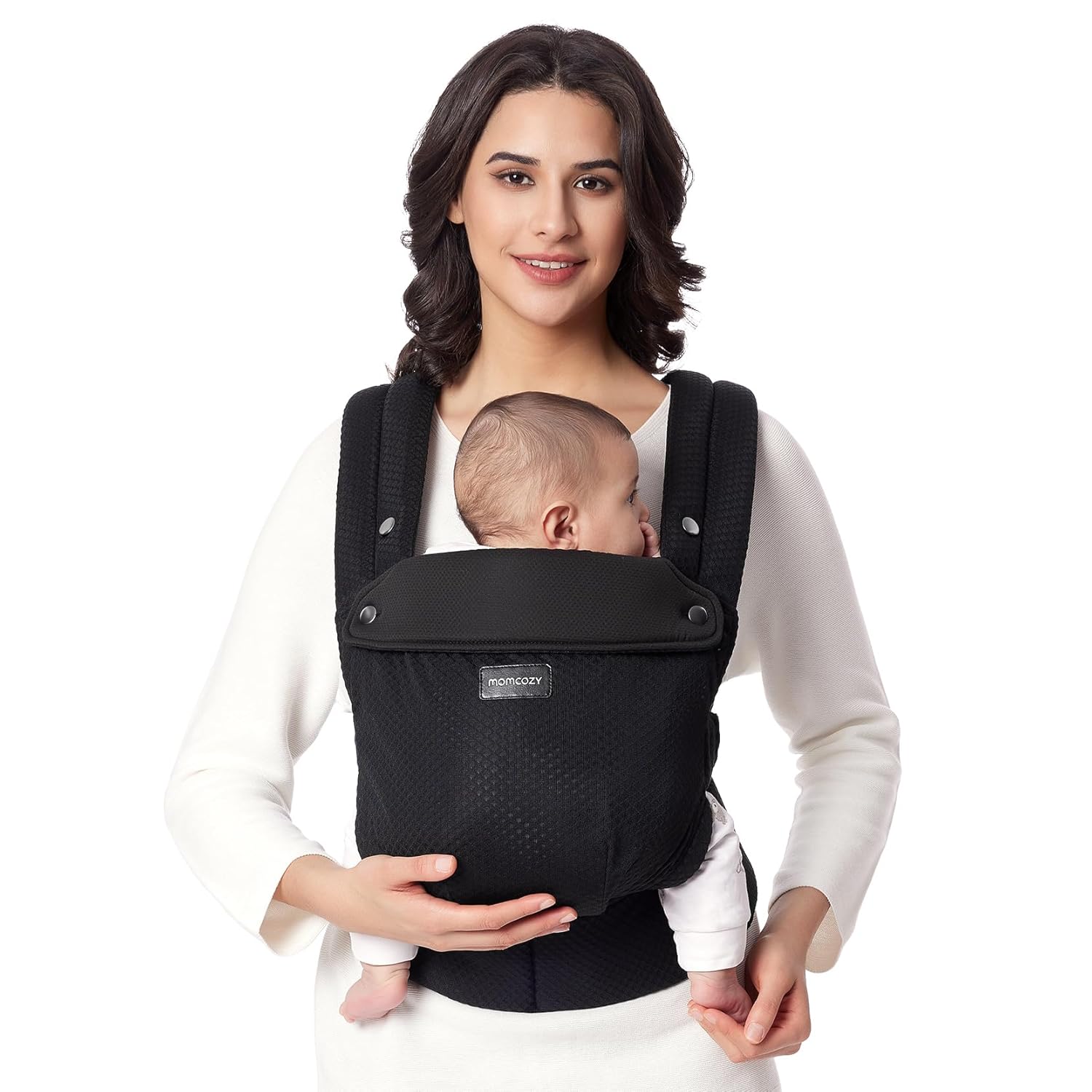 Momcozy Breathable Mesh Baby Carrier, Ergonomic and Lightweight Infant Carrier for 7-44lbs with
