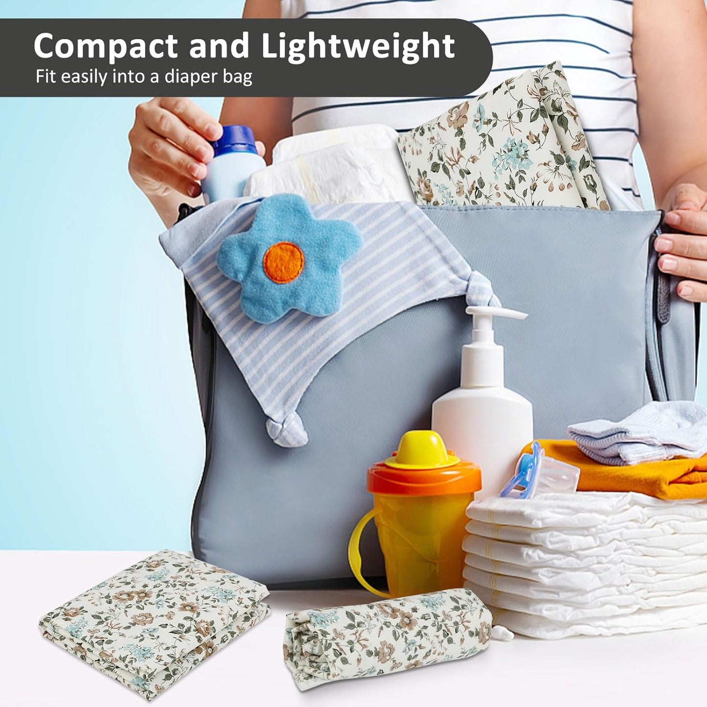 Baby Diaper Changing Pad, 21 5/8" x 31.5" Waterproof Changing Pad Liners - Reusable Soft and