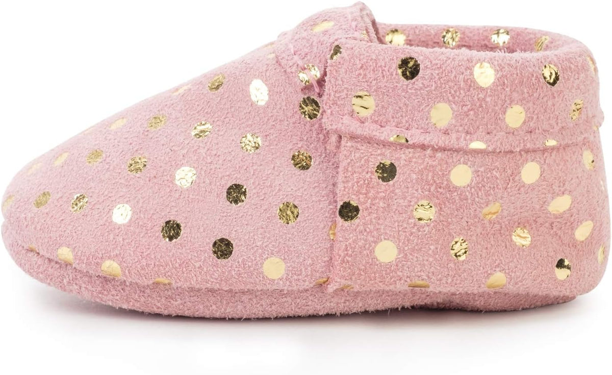 BirdRock Baby Fringeless Moccasins - Genuine Leather Boys and Girls Shoes for Newborns, Infants