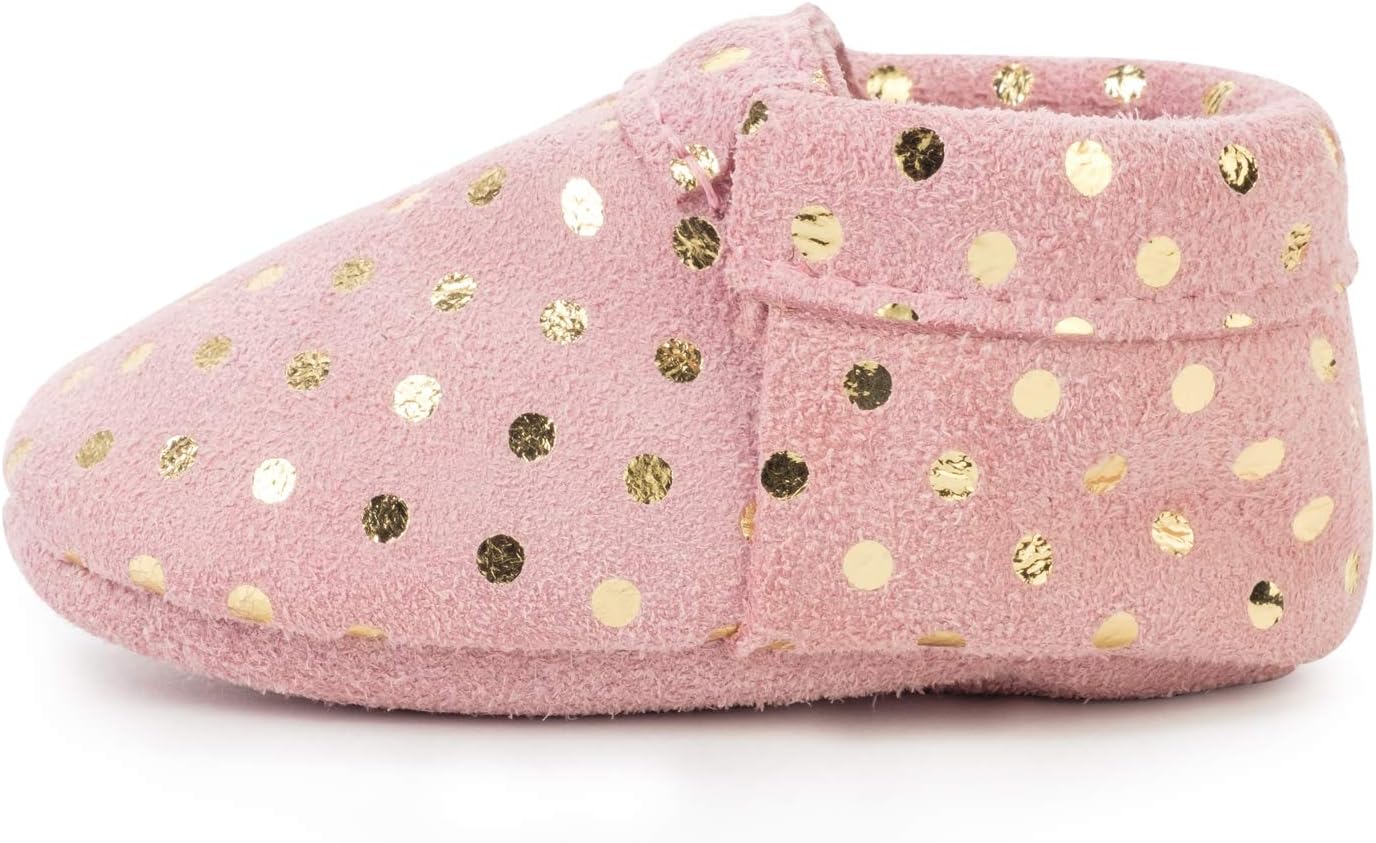 BirdRock Baby Fringeless Moccasins - Genuine Leather Boys and Girls Shoes for Newborns, Infants