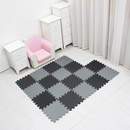 MQIAOHAM® 18 Pieces Puzzle Play Mats, Soft Baby Play Mat, Kids Interlocking Foam Floor Tiles