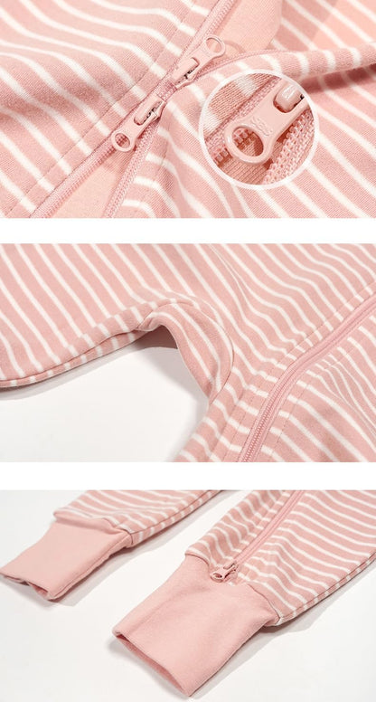 Teach Leanbh Toddler Baby Boys Girls 2-Pack Pajamas Cotton 2 Way Zipper Short Sleeve Footless