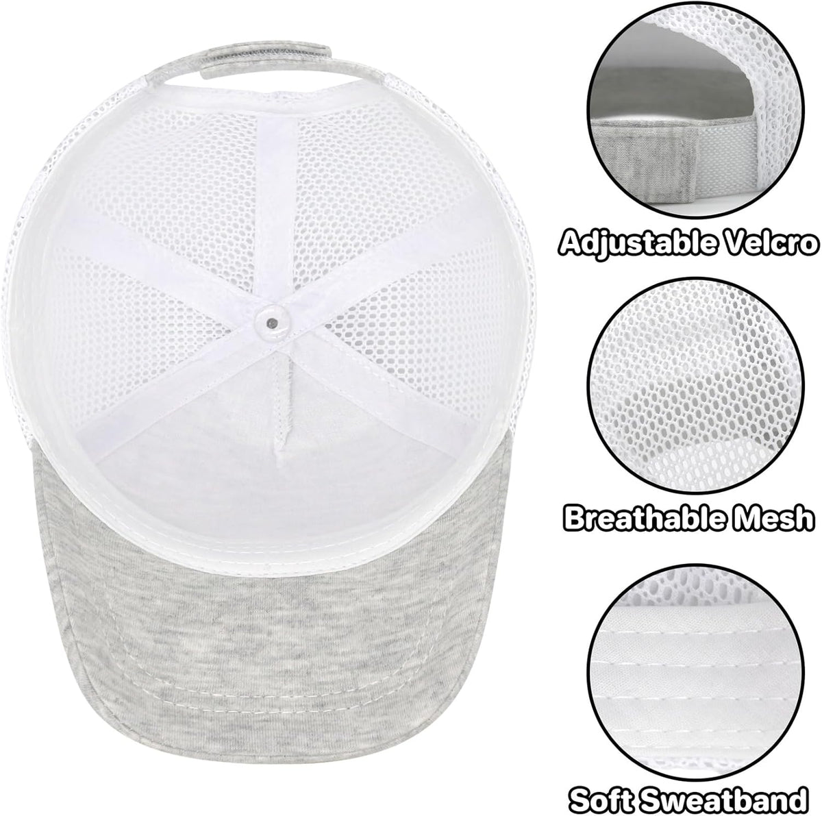 qikqik Baby Baseball Cap Toddler Baseball Hat with Mesh Infant Sun Hat UPF 50+ Baby Ball Cap