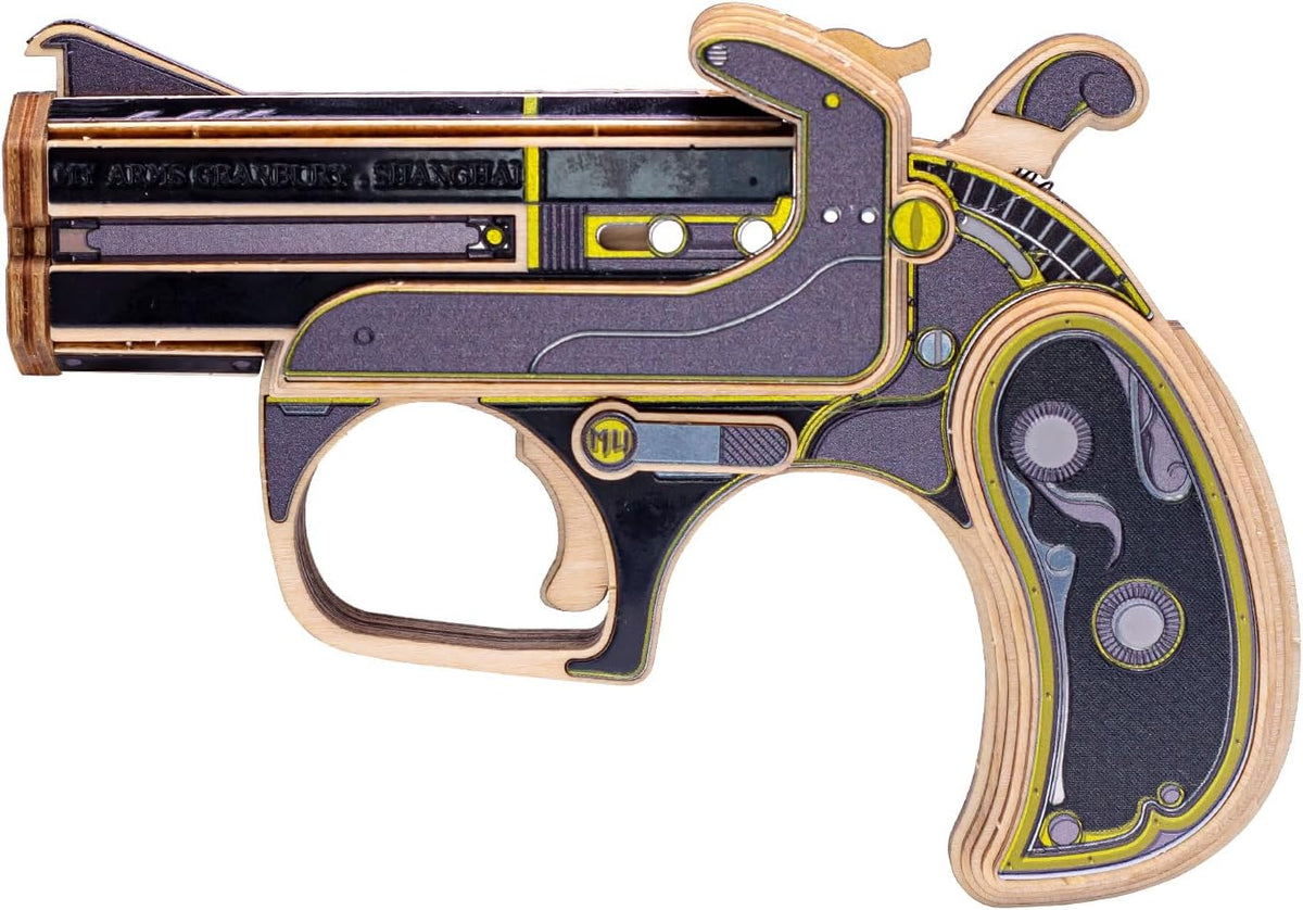MU Wooden Puzzle for Adult Toy Gun Derringer-Obsidian Knight Defender Puzzles Building, AK47