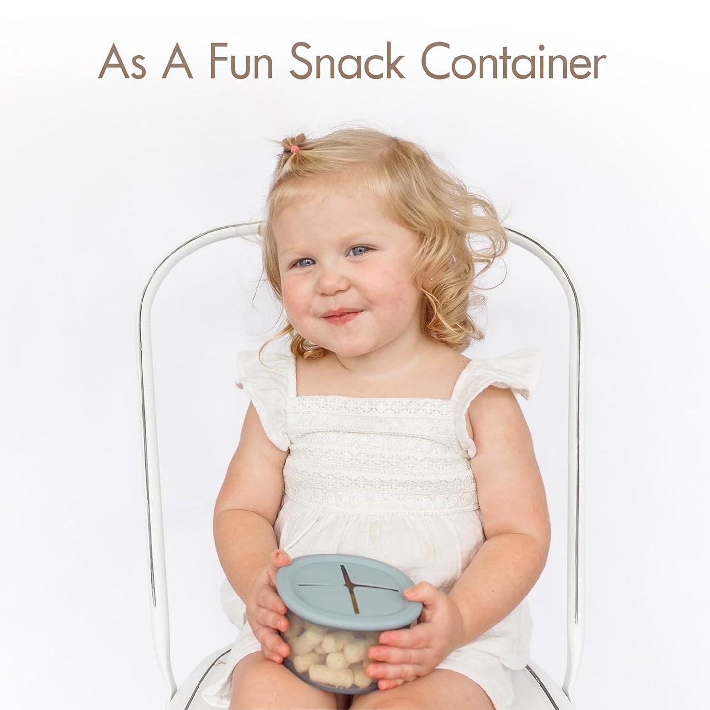 Moonkie Silicone Snack Containers for Kids | 8 oz Baby Food Storage Containers with Airtight Lids