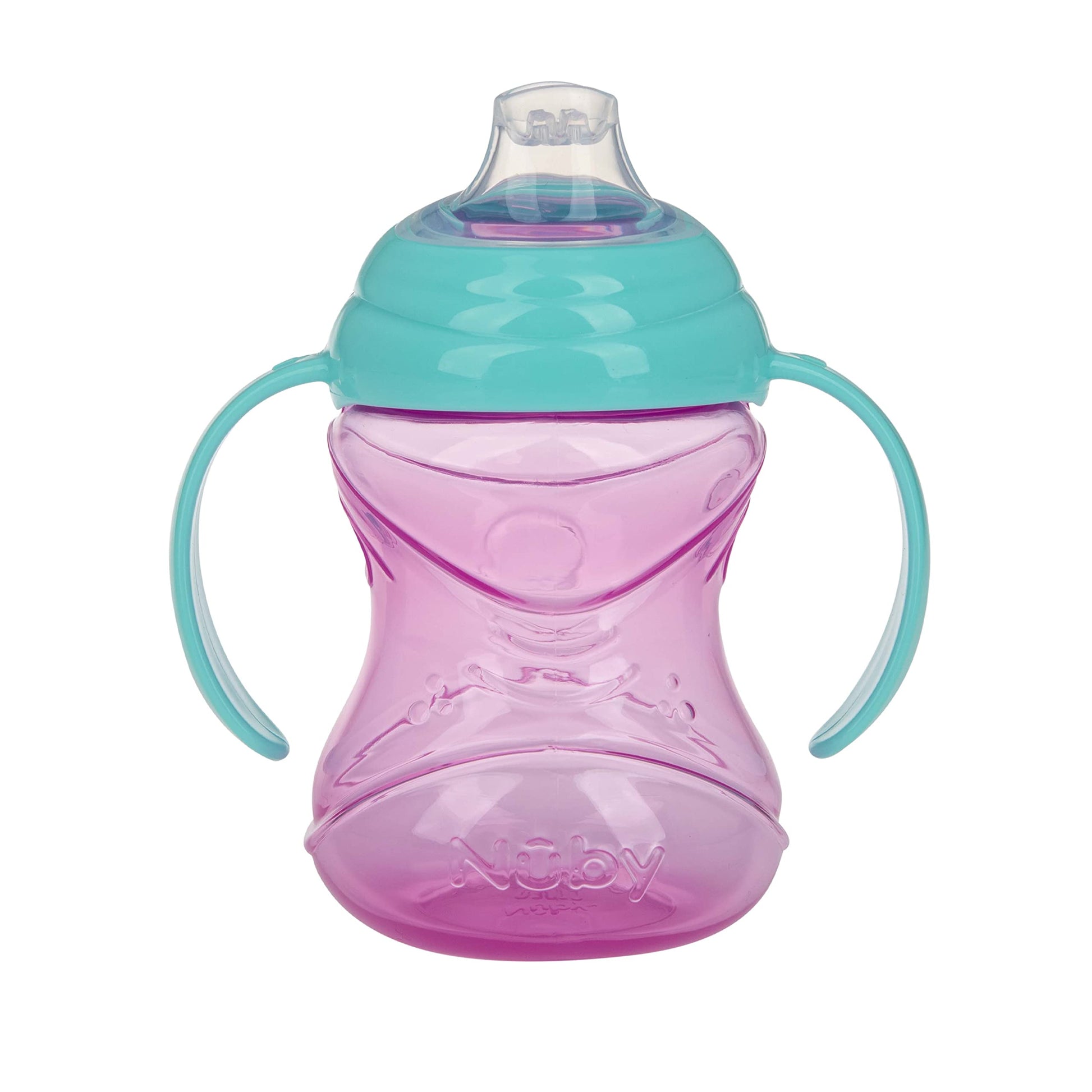 Nuby Clik-It Grip N' Sip Soft Spout No-Spill Training Sippy Cup with Handles - (3-Pack) 10 oz - 4+