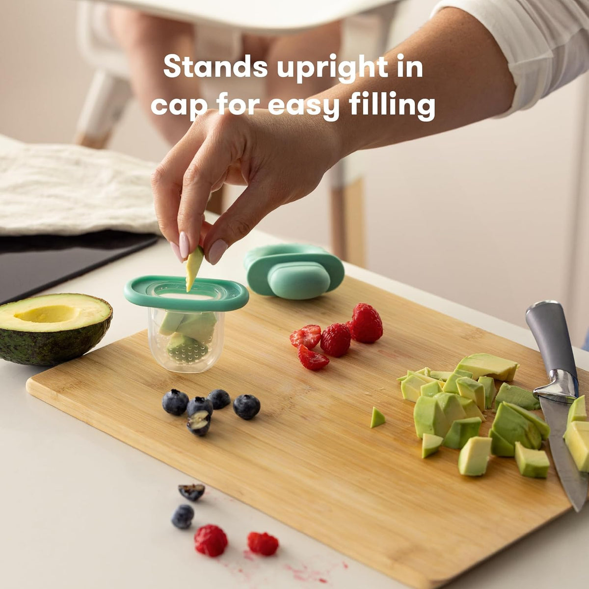 Frida Baby Push Pop Feeder, Baby Fruit Food Feeder to Safely Introduce New Foods, Fresh + Frozen