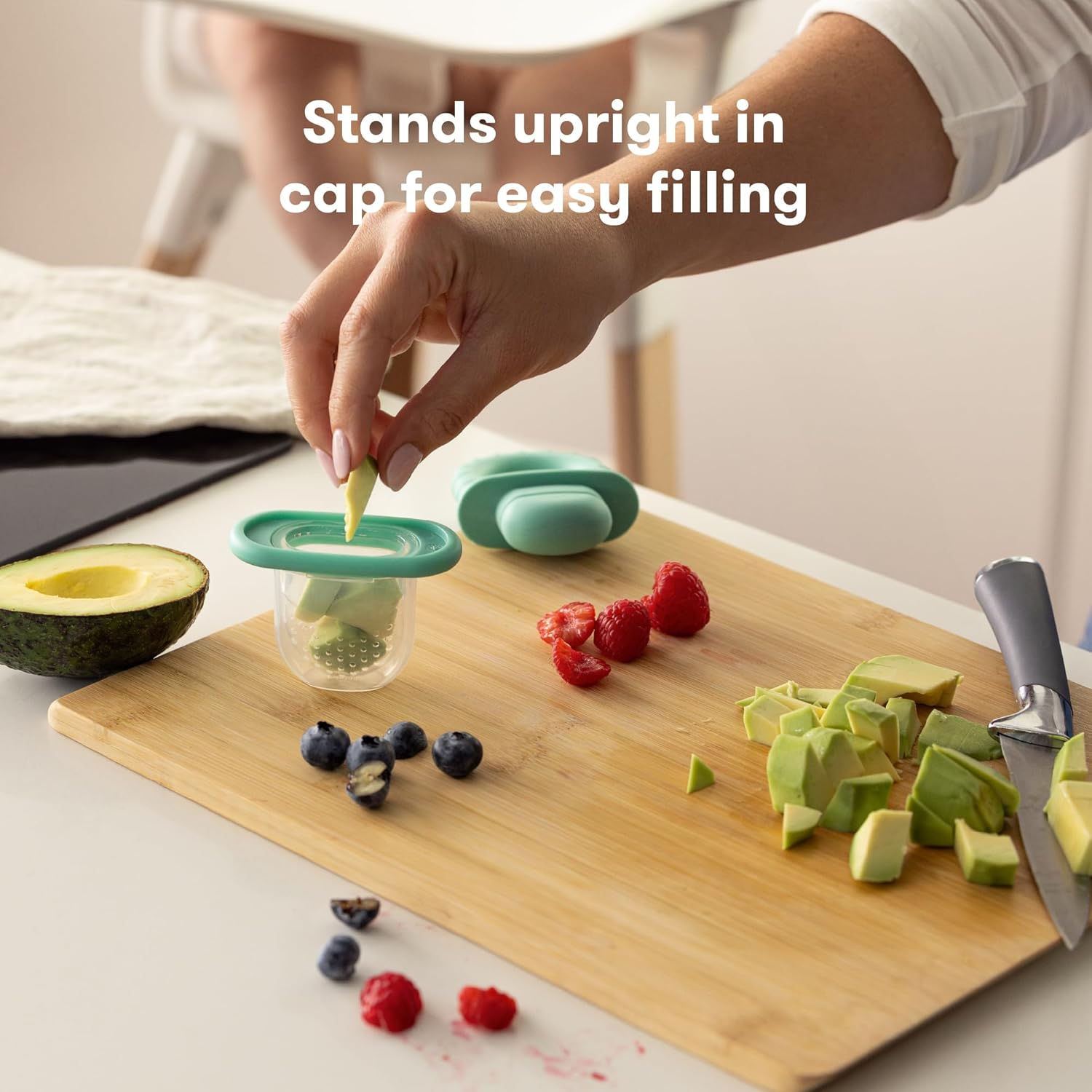 Frida Baby Push Pop Feeder, Baby Fruit Food Feeder to Safely Introduce New Foods, Fresh + Frozen