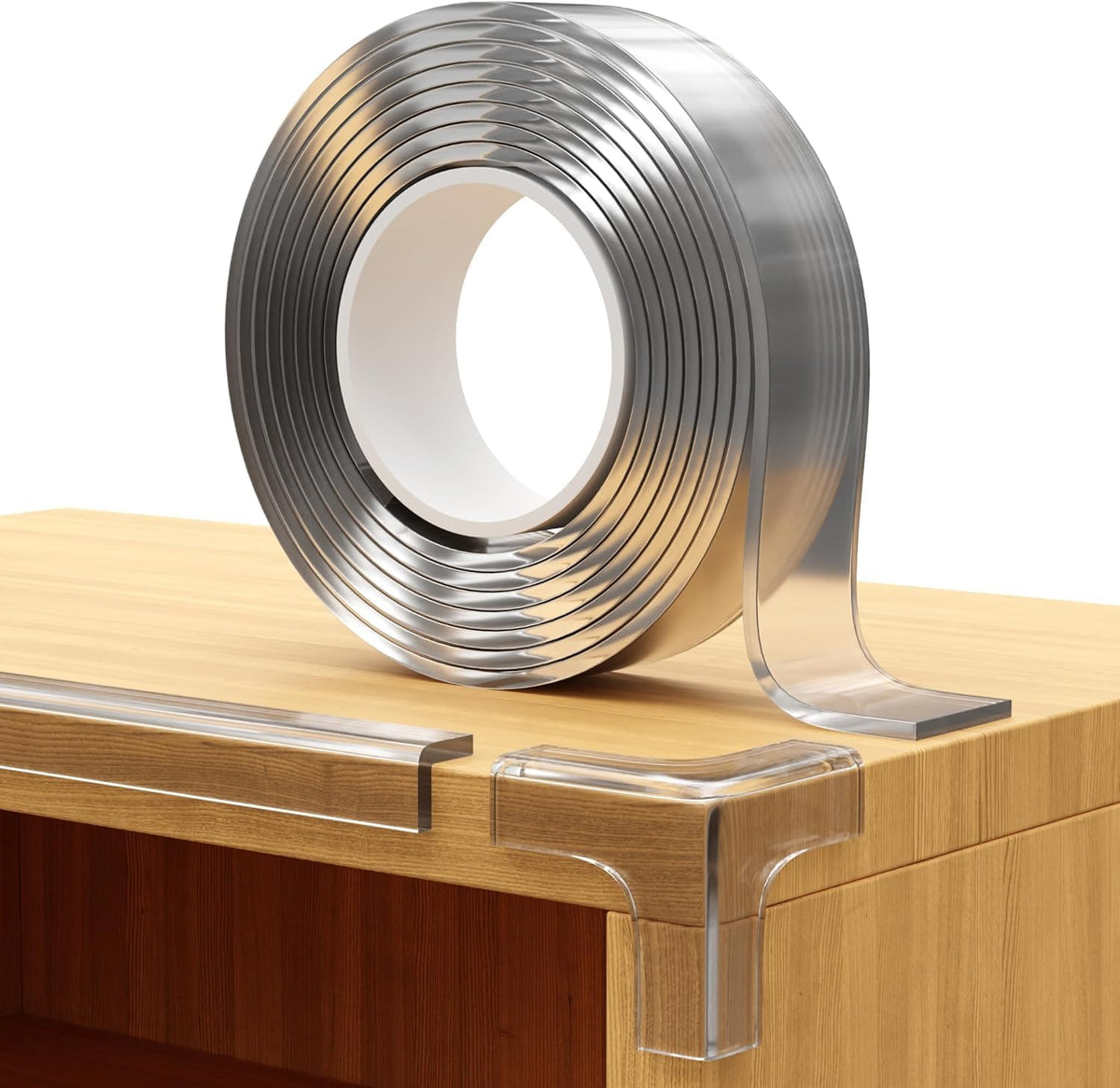 Furniture Corner & Edge Safety Bumpers, 16ft Edge Protector & 4 Clear Corner Protector Baby