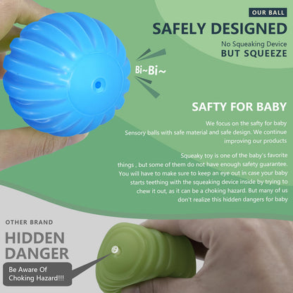 ROHSCE Sensory Balls for Baby Sensory Baby Toys 6 to 12 Months for Toddlers 1-3, Bright Color