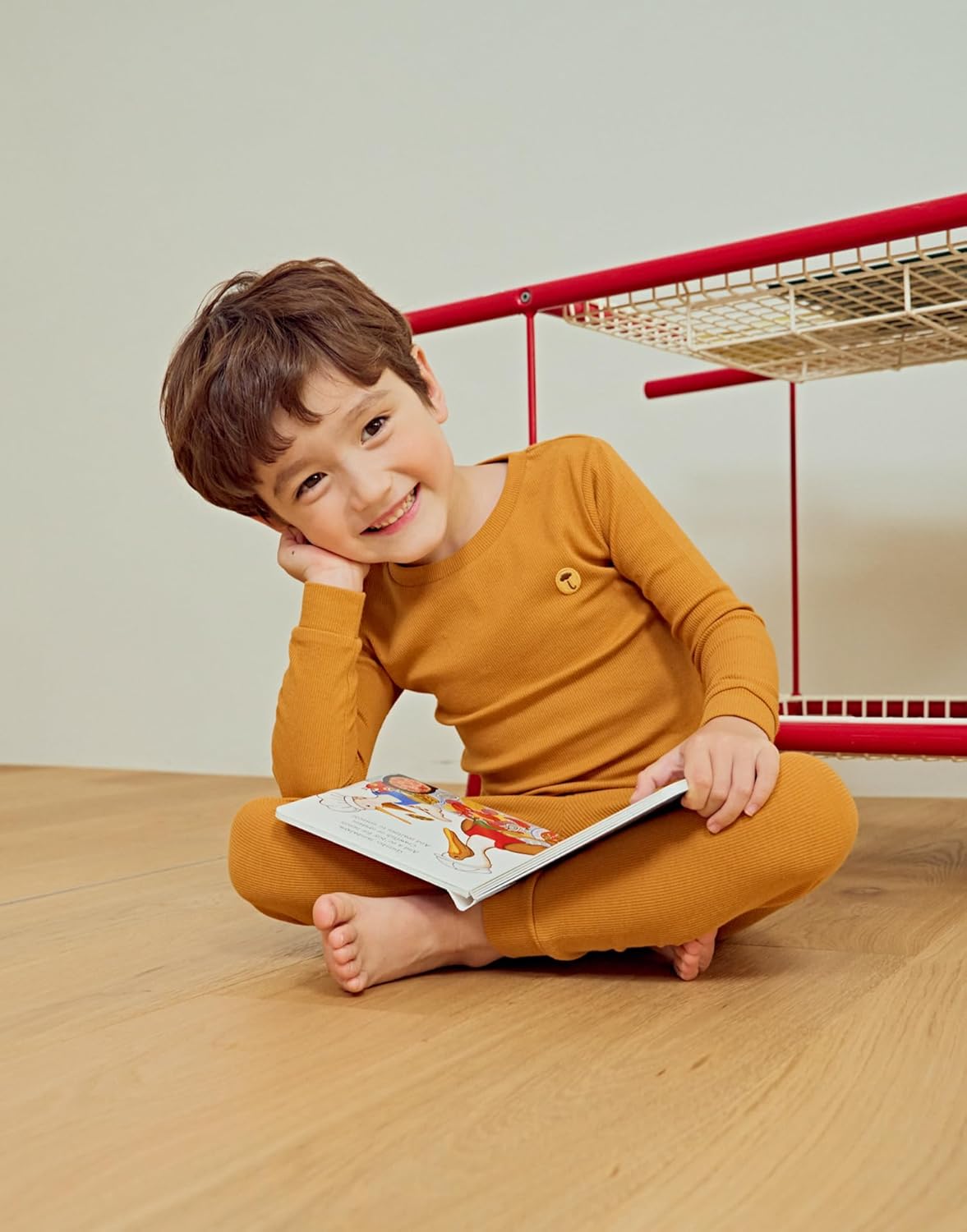 moimoln Pajamas Set 6M-5Y Solid Ribbed Unisex Baby & Toddler, Soft Viscose, Snug-Fit, Everyday