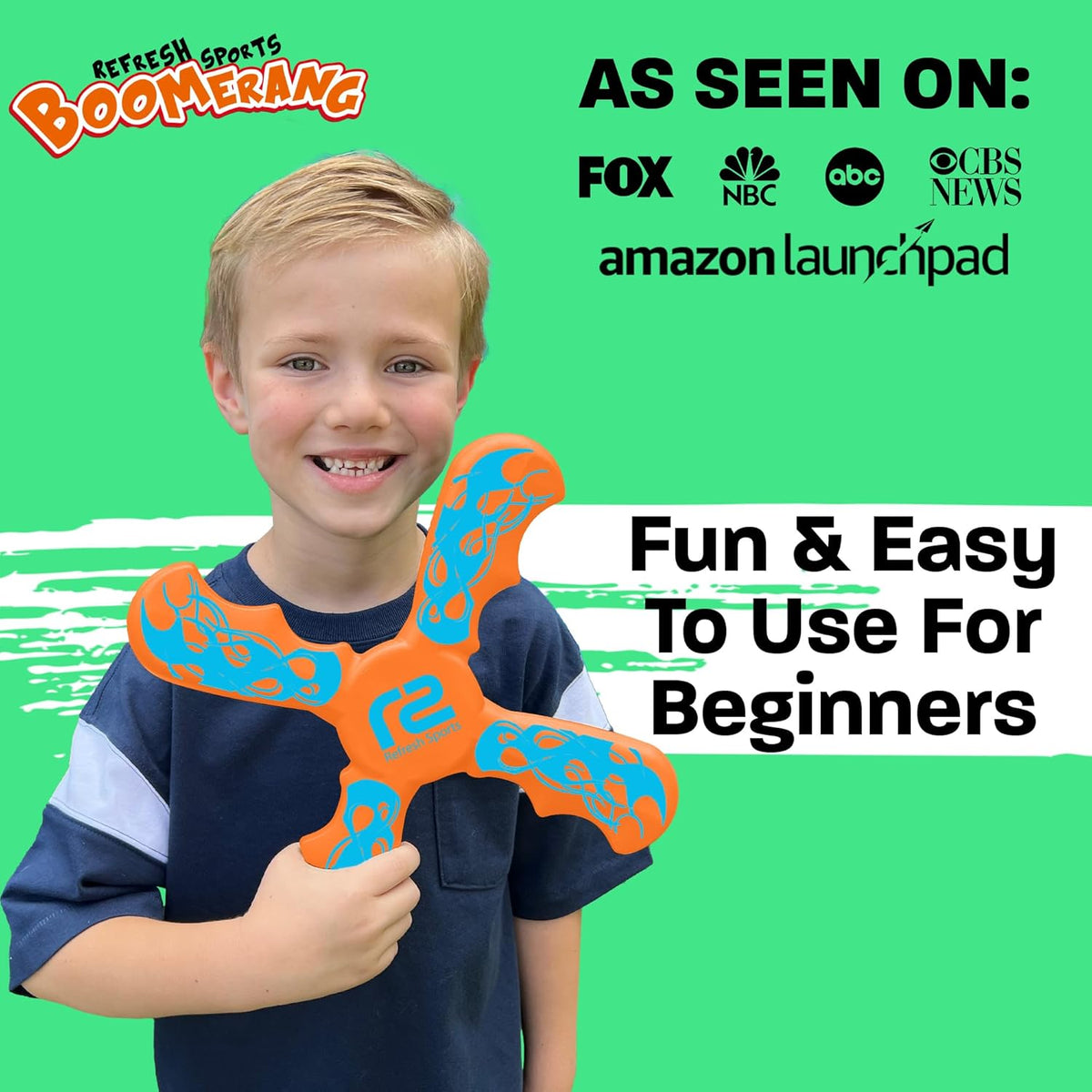Refresh Sports Soft Boomerang - Best Gifts for Boys & Girls - Fun Kid Stocking Stuffers & Holiday