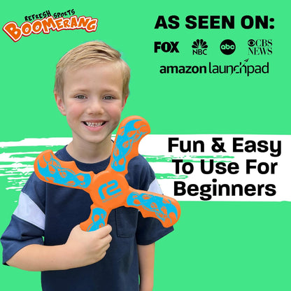 Refresh Sports Soft Boomerang - Best Gifts for Boys & Girls - Fun Kid Stocking Stuffers & Holiday