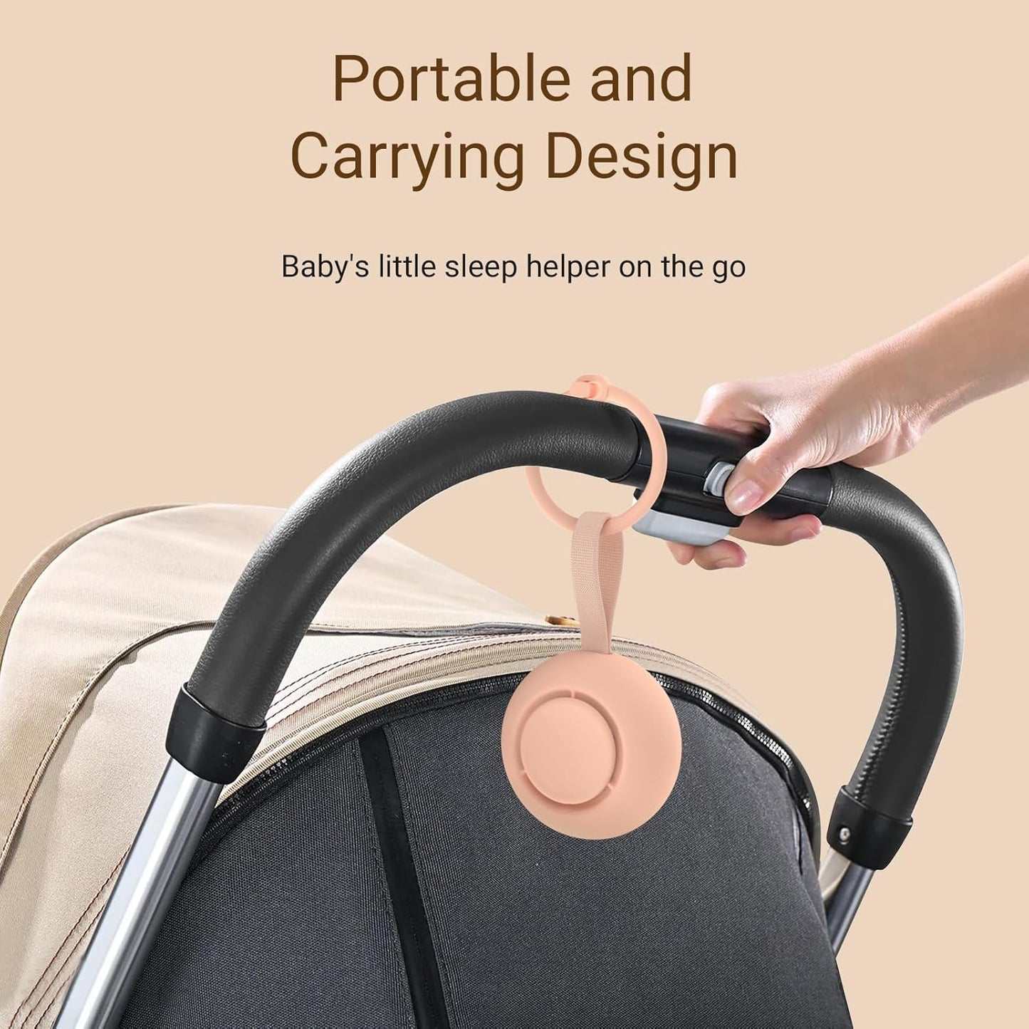Portable Baby Sound Machine [White Noise for Babies Kids Adults][Sleep Soother][Timer Function][12