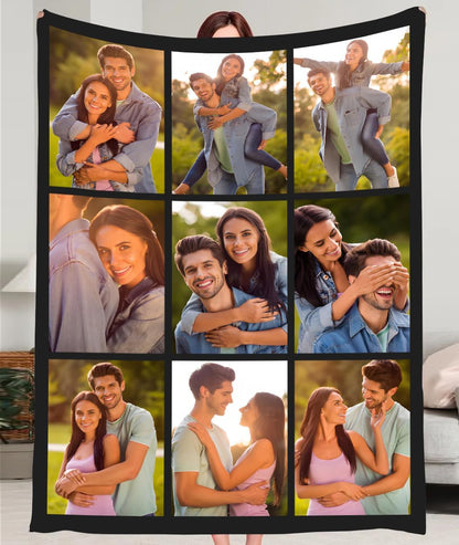 Custom Blankets with Photos Text, I Love You Girlfriend Boyfriend Gifts, Personalized Picture