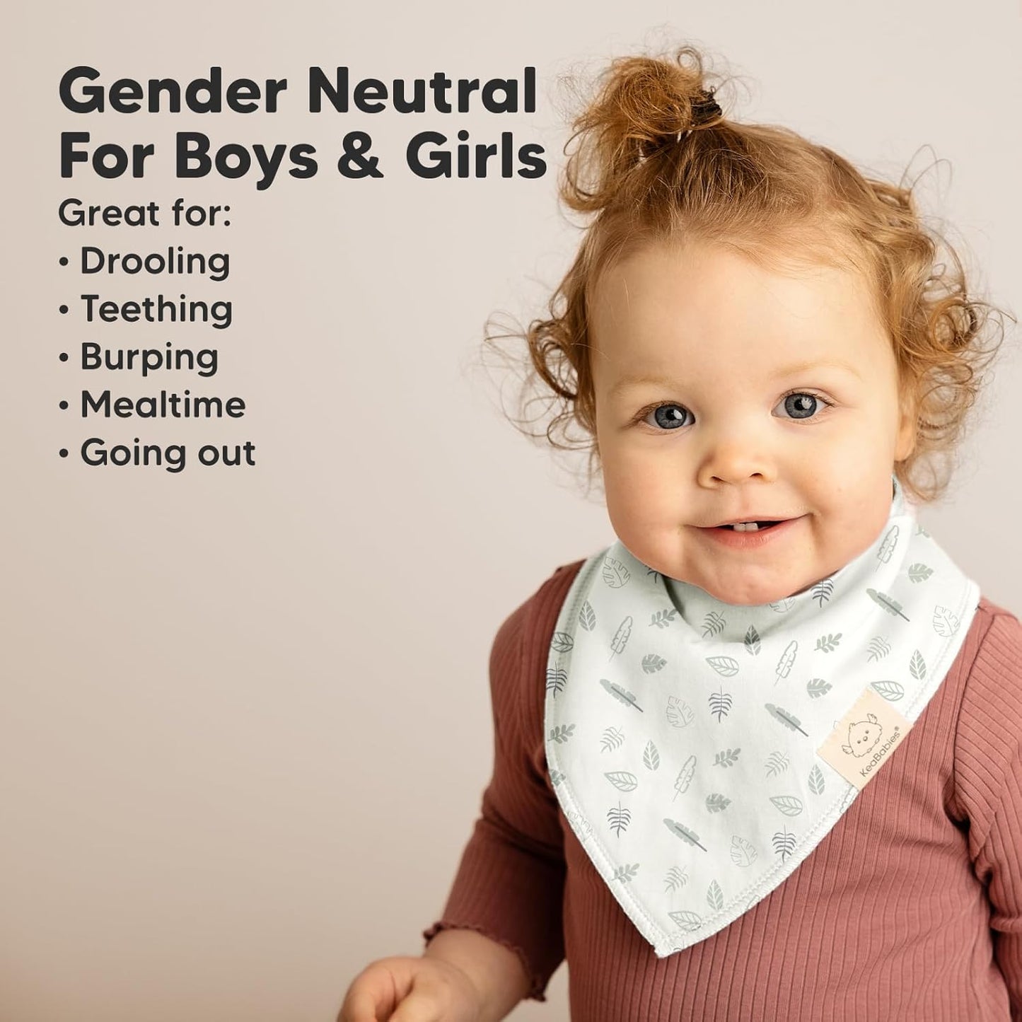 8-Pack Organic Baby Bandana Bibs for Boys, Girls - Super Absorbent Triangle Baby Bibs for Drooling