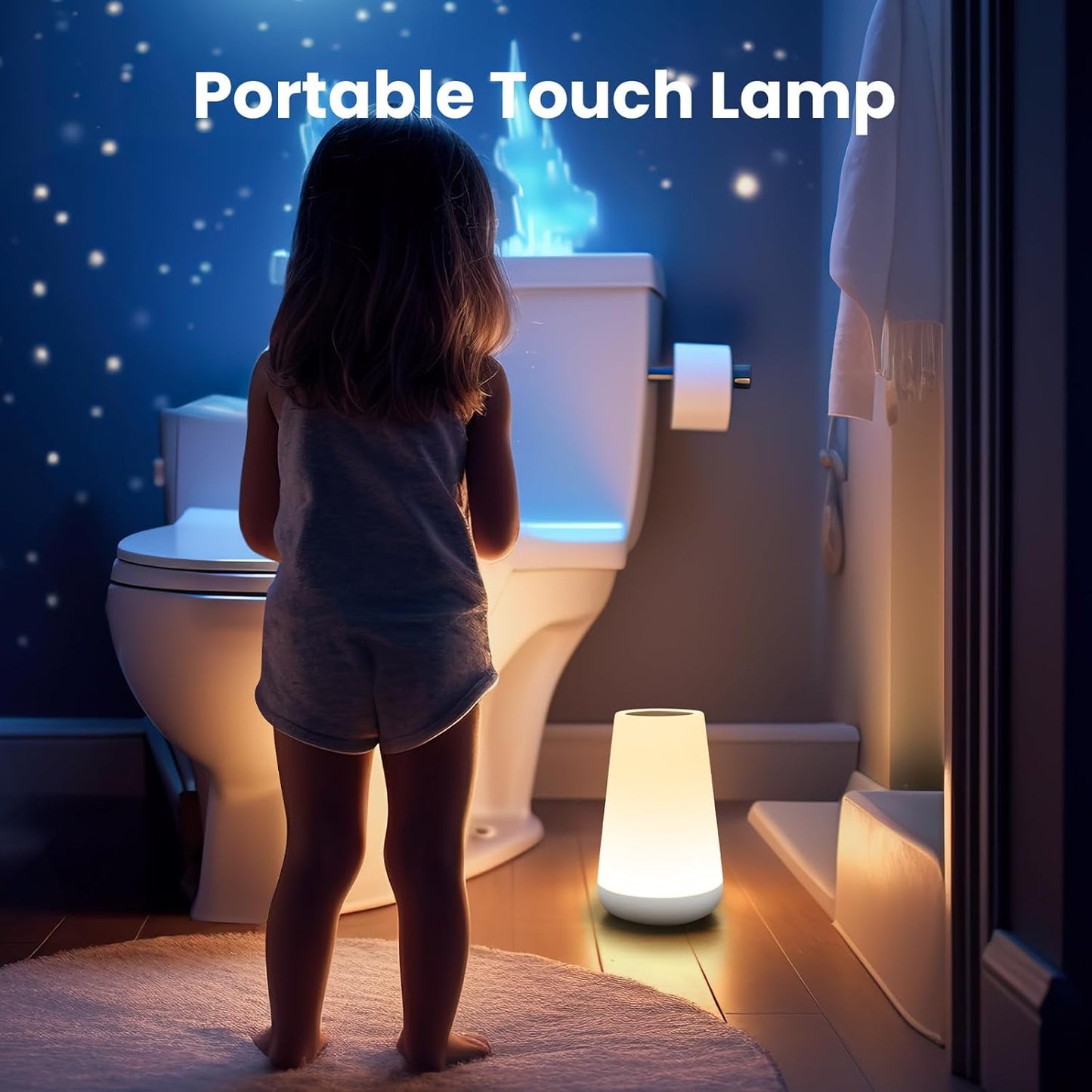 THAUSDAS Night Light, Dimmable Touch Lamp for Bedroom, Portable Table Bedside Lamp, 5 Brightness 13