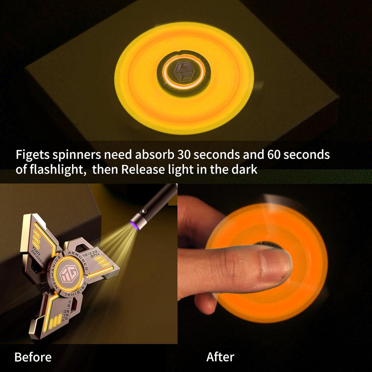 INNÔPLUS Fidget Spinner, Fidget Spinners Cool, Fidget Spinners for Kids, Stress Anxiety ADHD Relief