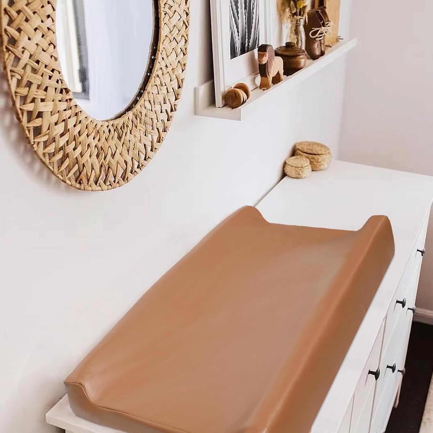 Owlowla Changing Pad Cover,Waterproof Changing Pad Covers-Soft Leather Diaper Changing Table