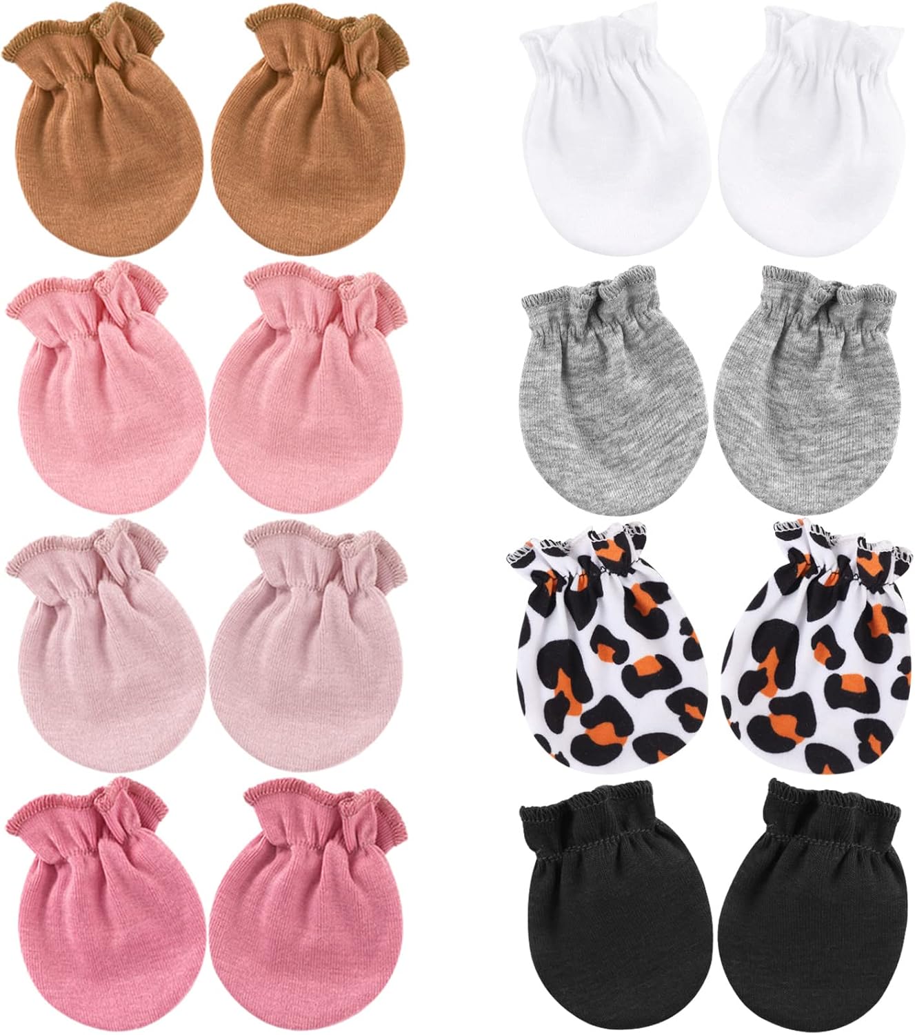 Newborn Baby Mittens No Scratch Cotton Elastic Wrist Gloves Infant Toddler Mittens for Baby Boy