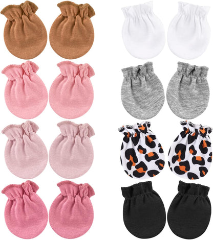 Newborn Baby Mittens No Scratch Cotton Elastic Wrist Gloves Infant Toddler Mittens for Baby Boy