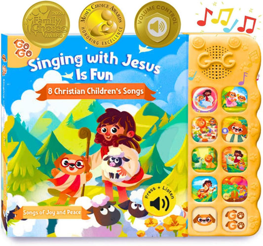 GO GO Bible Songs of Wisdom: Bible Songs Book for Toddlers, 8 Songs, Talking Books for Toddlers 2-4